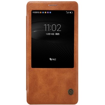 Huawei Mate 8 odinis dėklas rudas "Nillkin" Qin serijos